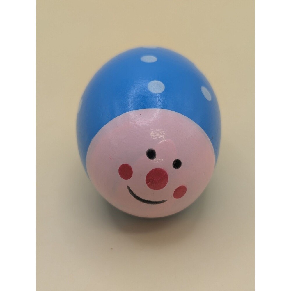 Wooden Egg Shaker Rattle Children's Percussion Instrument Whimsical Beetle Bug